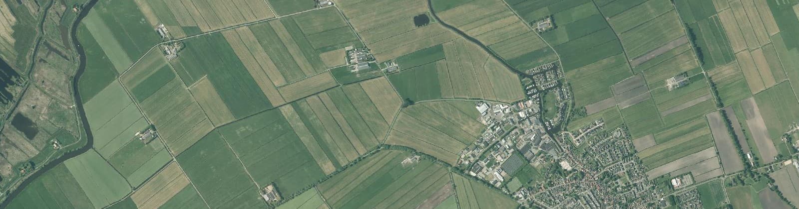Luchtfoto van Verspreide huizen Oldemarkt