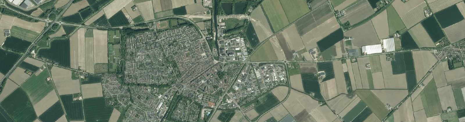 Luchtfoto van Verspr.h. ten westen van Zevenbergen