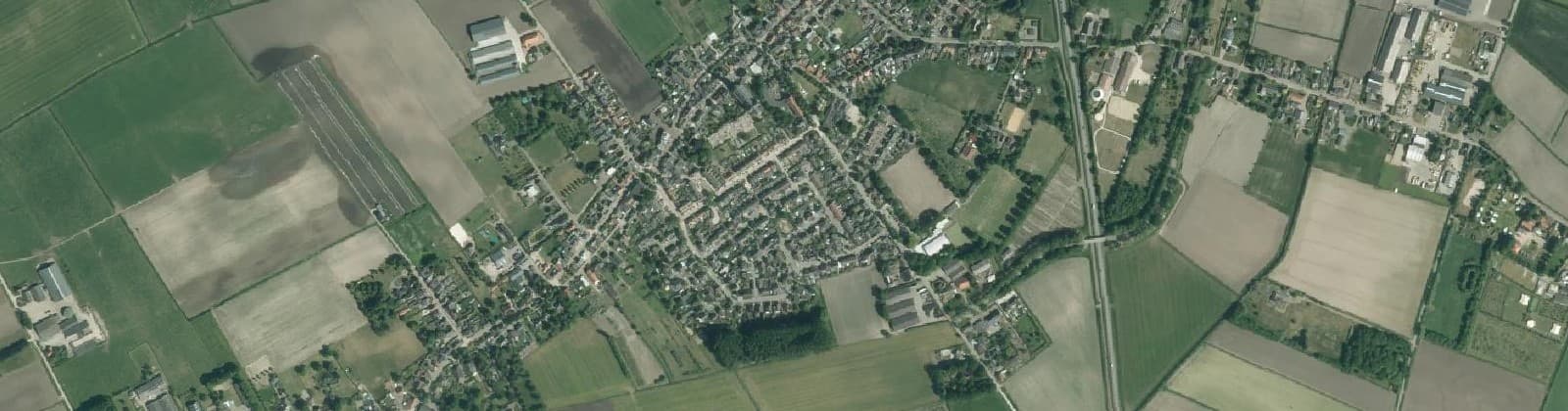 Luchtfoto van Wagenberg zuidoost