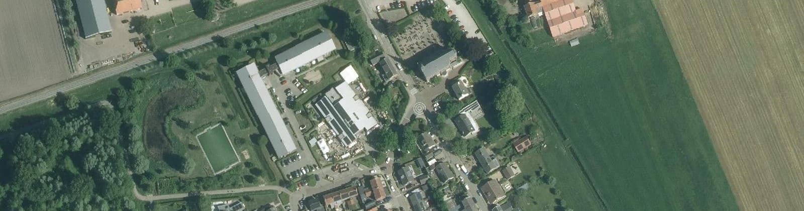 Luchtfoto van De Langstraatspoorlijn