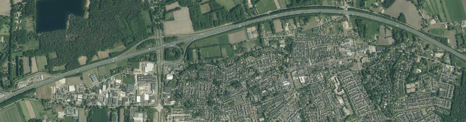 Luchtfoto van Broekhoek - Monseigneur van Den Hurklaan