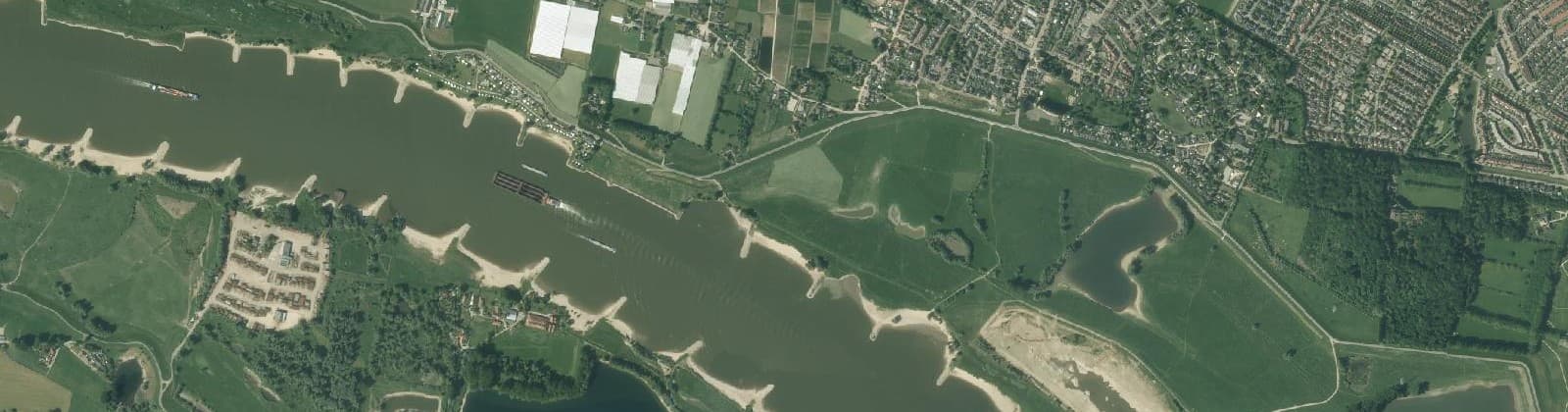 Luchtfoto van Uiterwaarden Oosterhoutsche Waarden