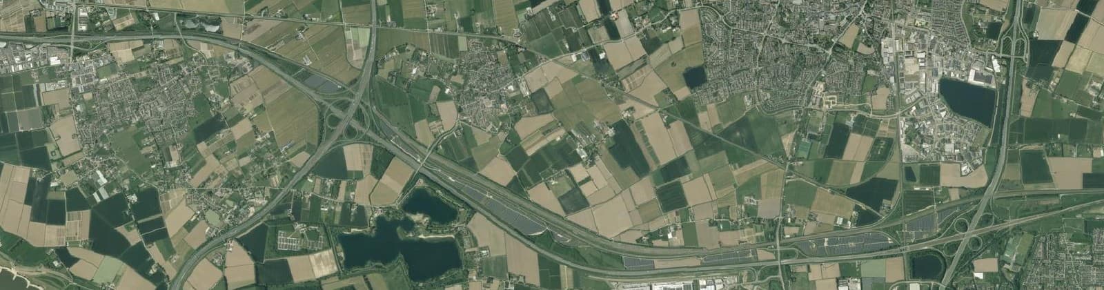 Luchtfoto van Buitengebied Valburg Zuid