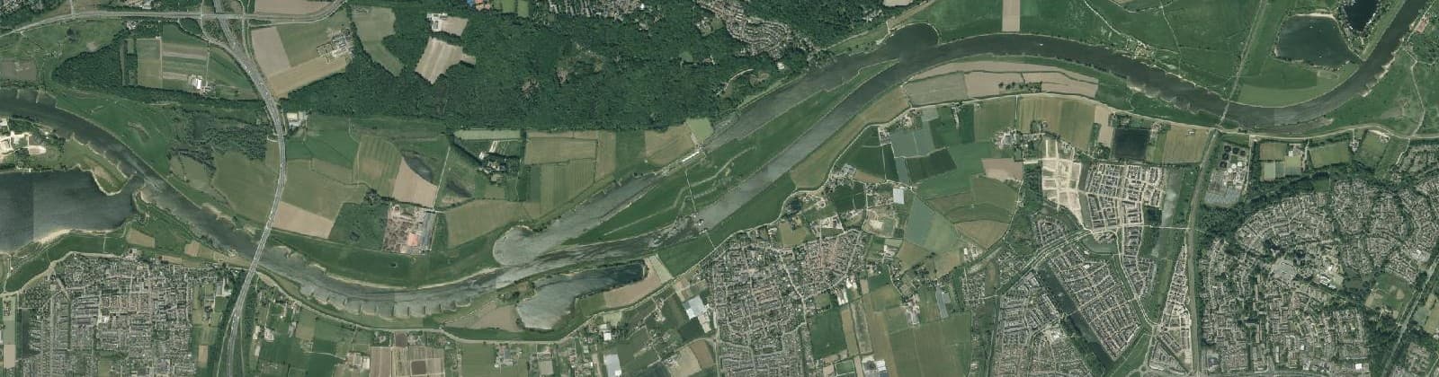 Luchtfoto van Uiterwaarden Driel