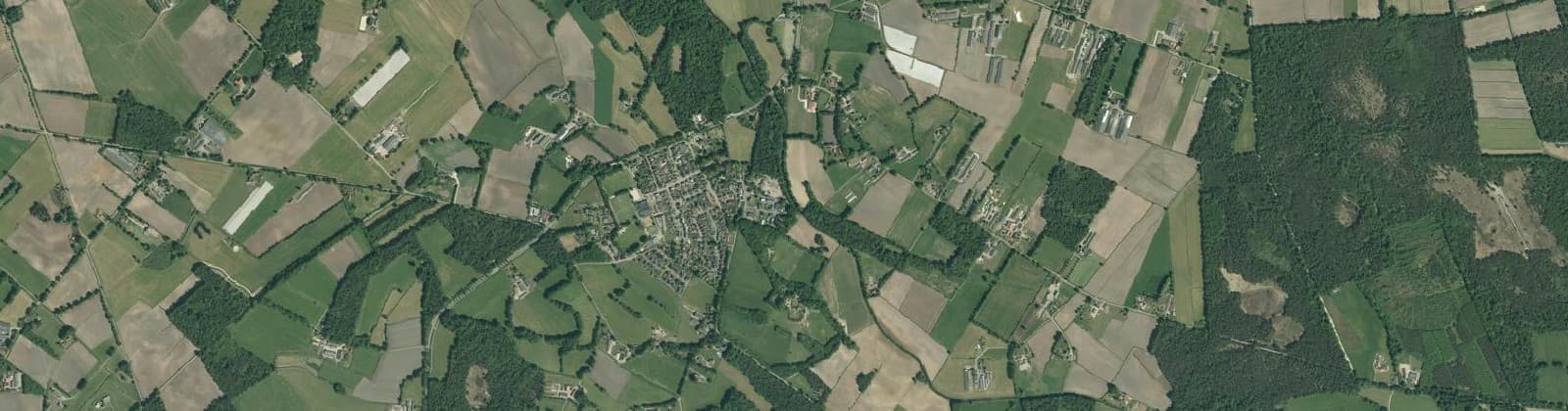 Luchtfoto van Verspreide huizen Bentelo