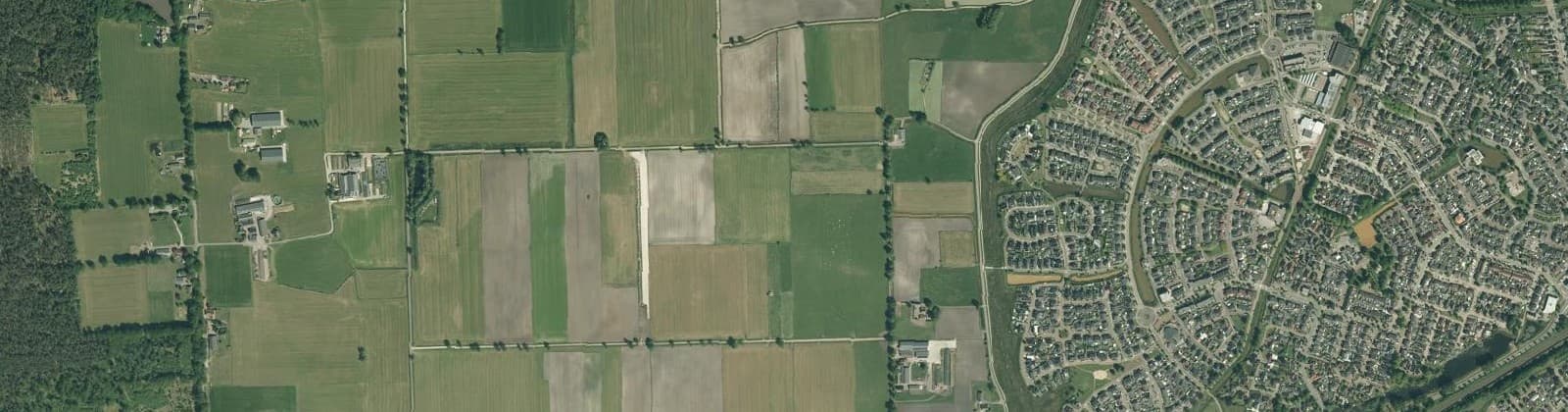 Luchtfoto van Verspreide huizen Ligtenberg