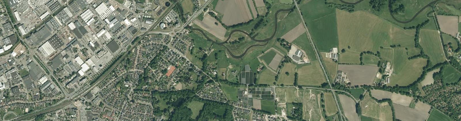 Luchtfoto van Stokmansveld en De Waterhoek