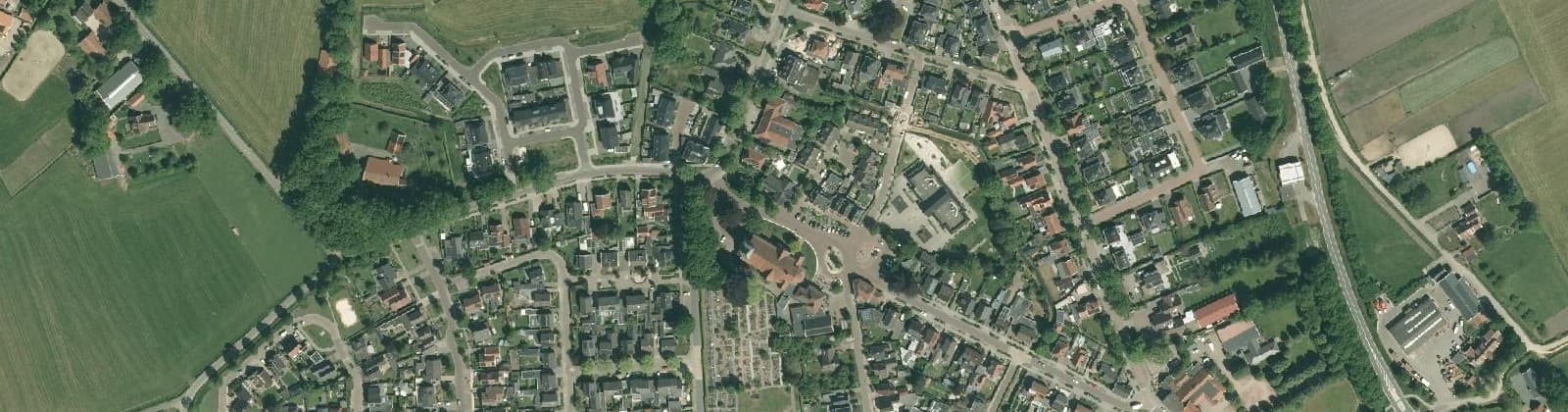 Luchtfoto van Rossum kern