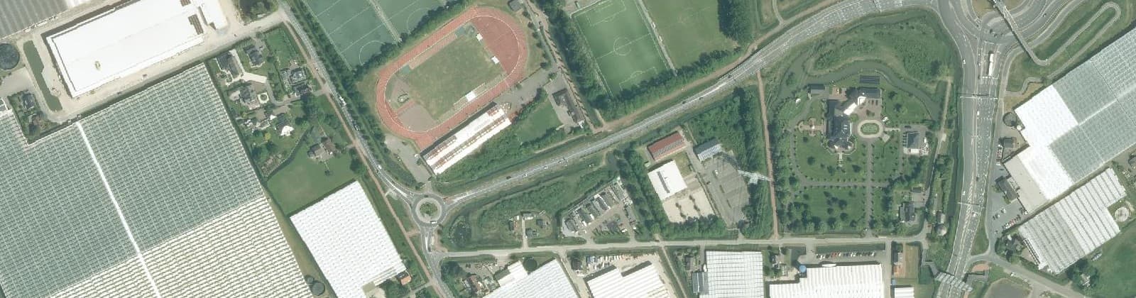 Luchtfoto van Hoge Bomen