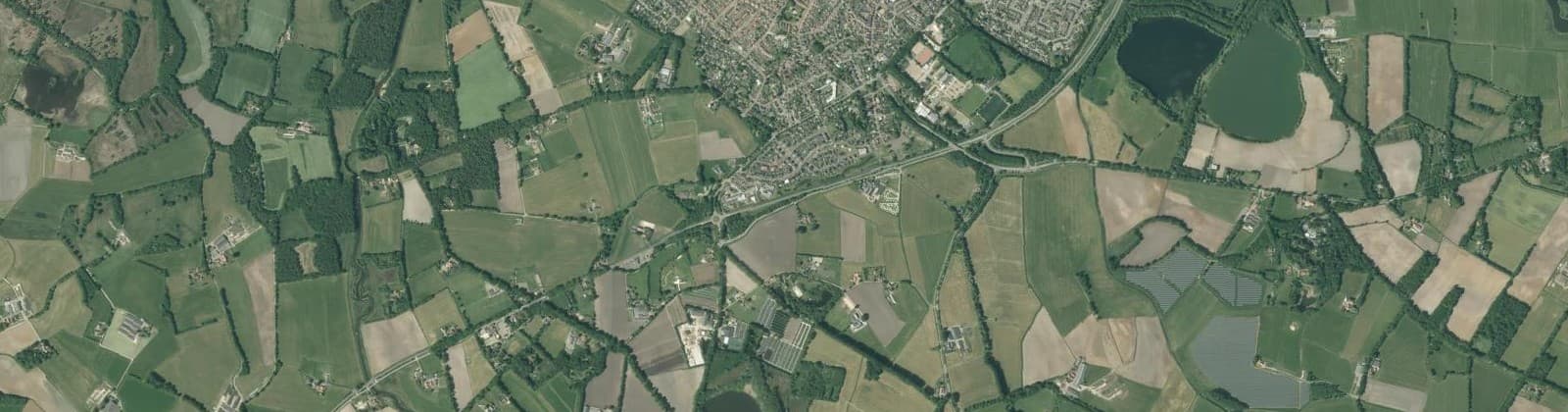 Luchtfoto van Verspreide huizen Borculo