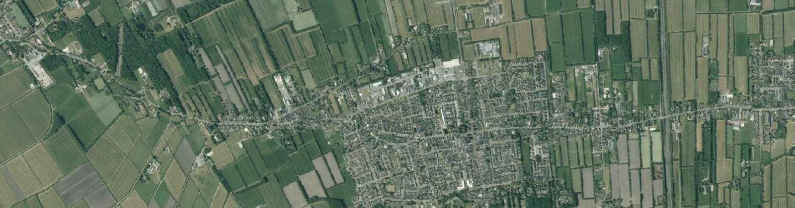 Luchtfoto van Verspreide huizen Damwâld