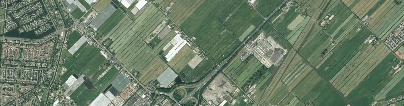Luchtfoto van Verspreide bebouwing Zuidplaspolder Nieu