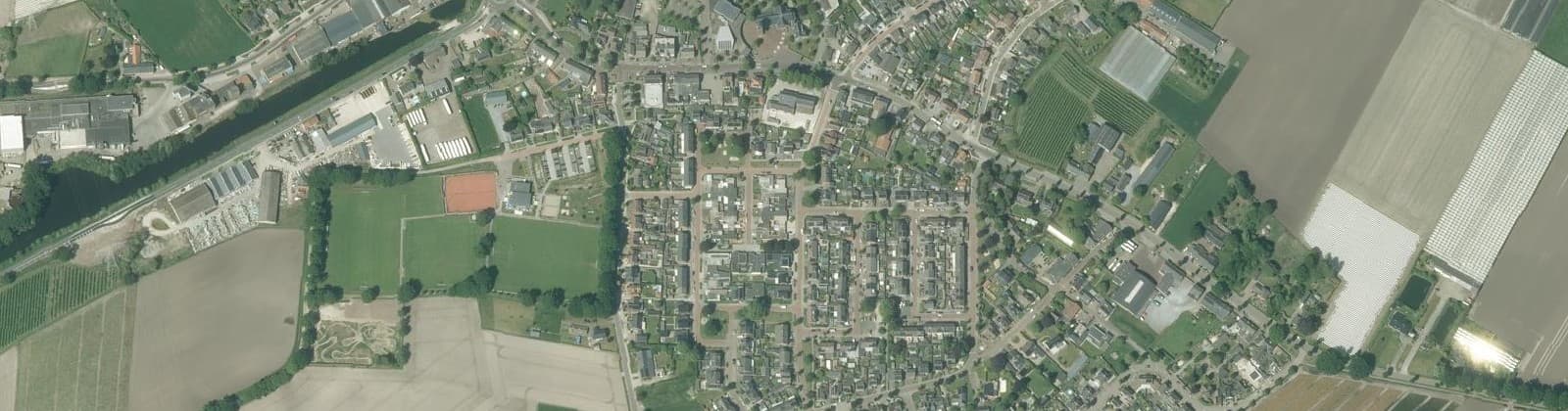 Luchtfoto van Beringe-centrum