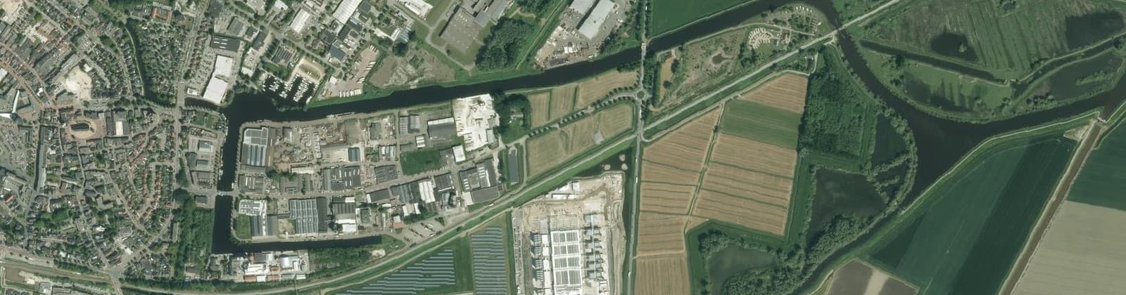 Luchtfoto van Winschoten-industriegebied