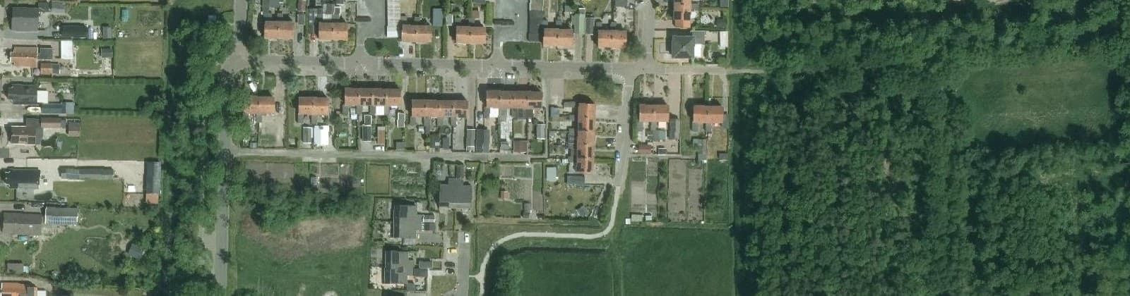 Luchtfoto van Finsterwolde nieuwbouw