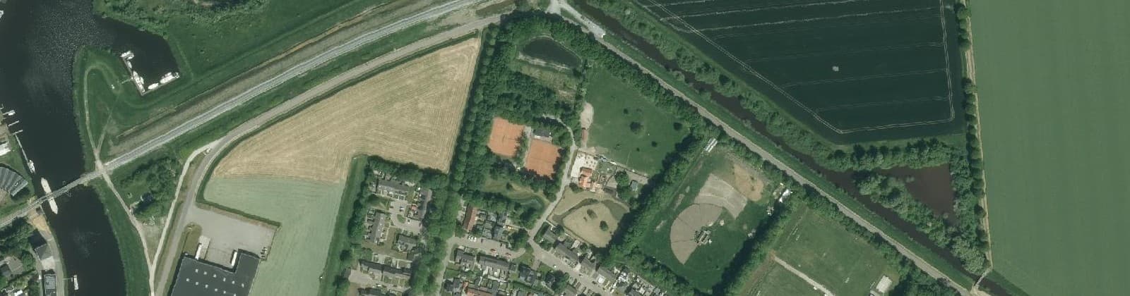 Luchtfoto van Nieuweschans Nieuwbouw