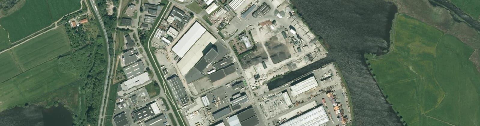Luchtfoto van Hasselt Industrieterrein