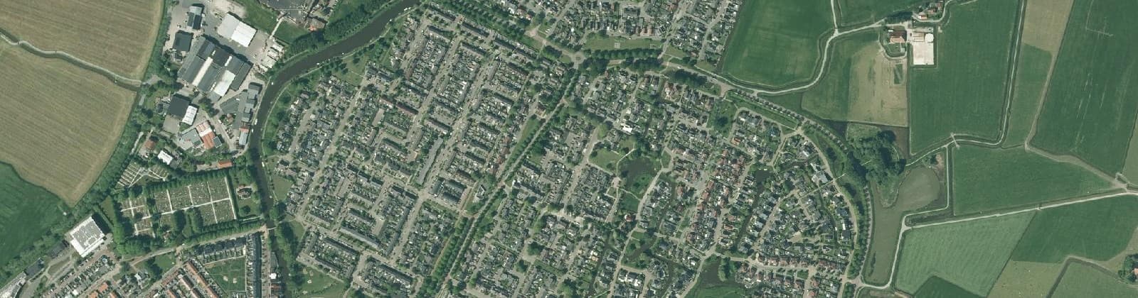 Luchtfoto van Bolsward-Noordoost