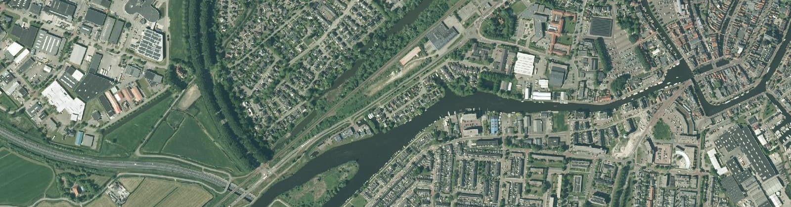 Luchtfoto van Stationsbuurt