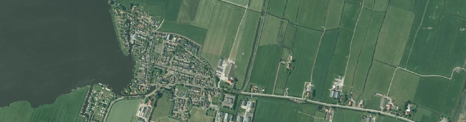Luchtfoto van Oudega