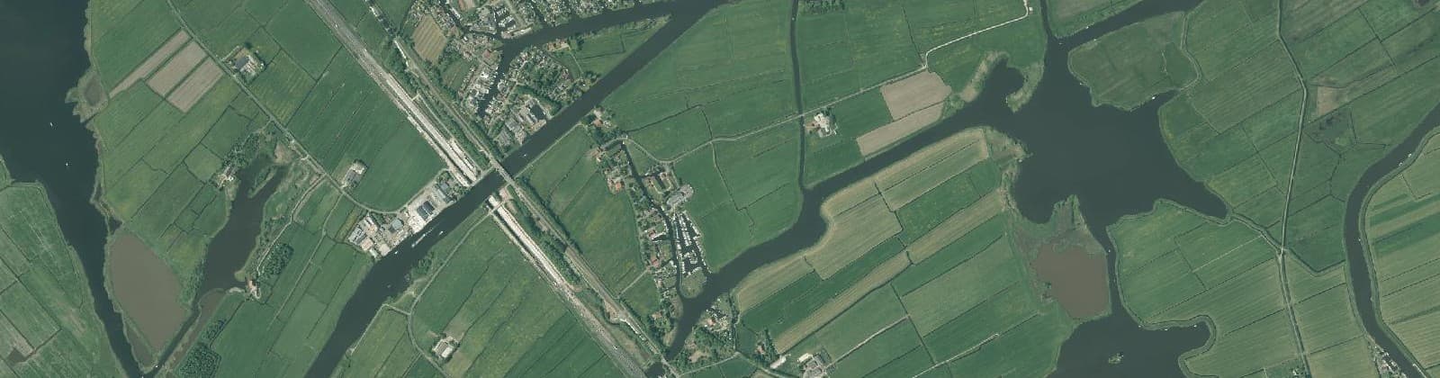 Luchtfoto van Verspreide huizen