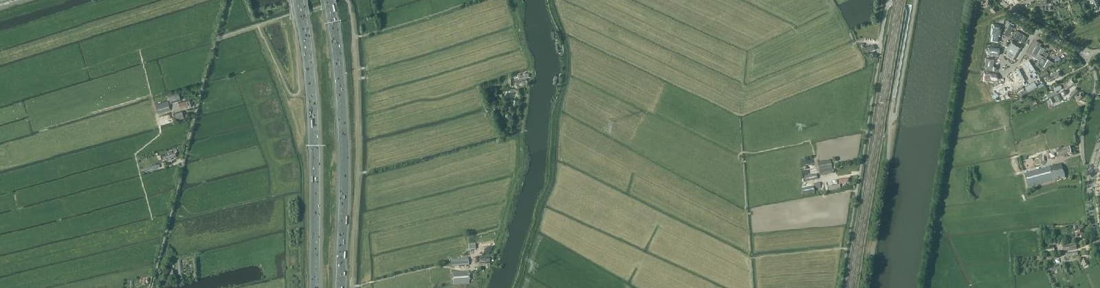 Luchtfoto van Poldergebied Loenersloot