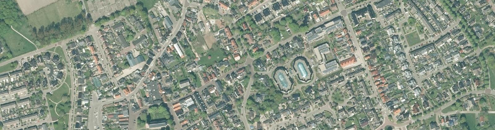 Luchtfoto van Hippolytushoef Centrum (woonkern)