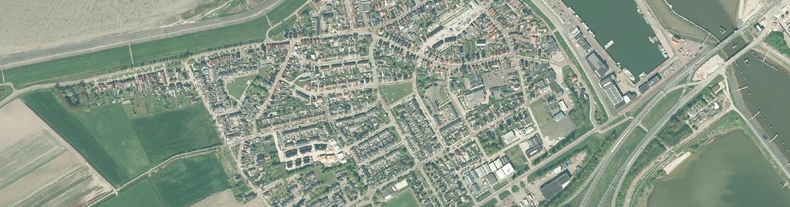 Luchtfoto van Den Oever (woonkern)