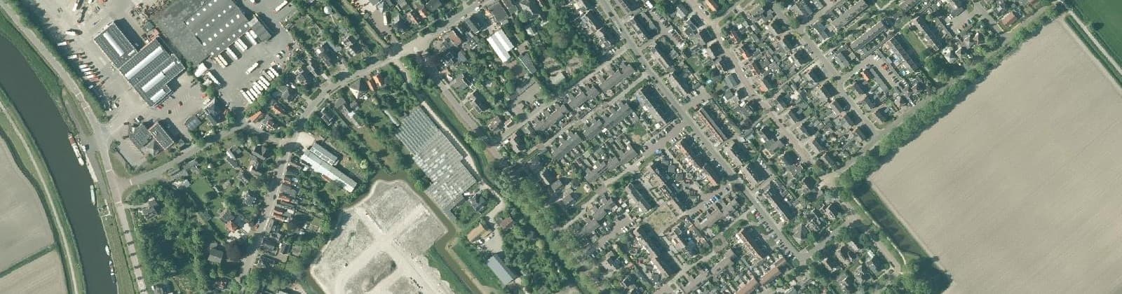 Luchtfoto van Winkel Dorpsstraat en omgeving