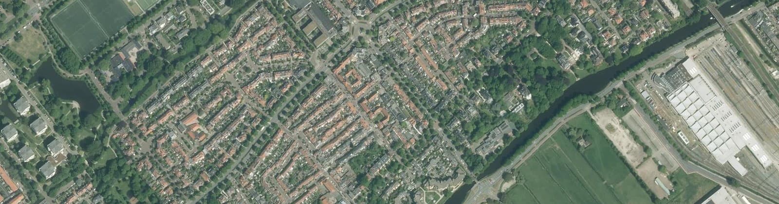 Luchtfoto van Voorburg Oud noord