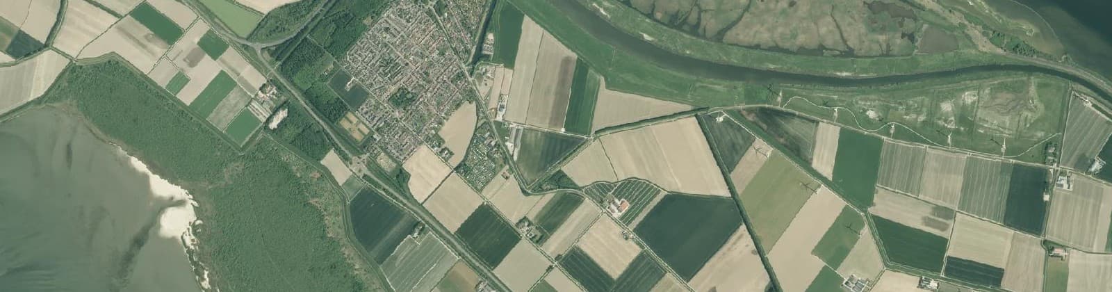 Luchtfoto van Stellendam buitengebied