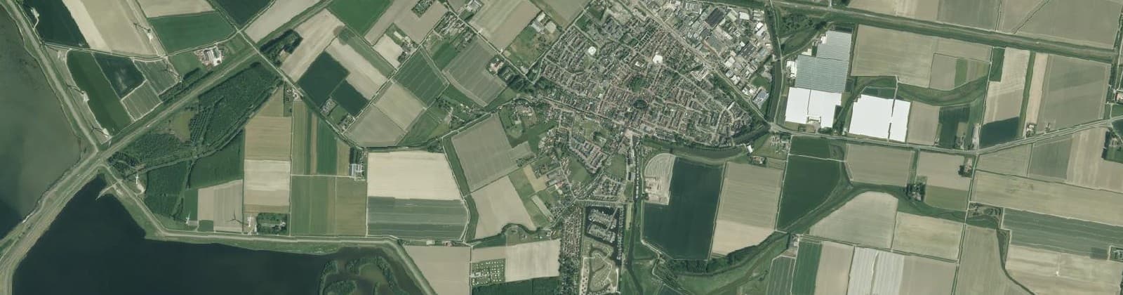 Luchtfoto van Oude-Tonge buitengebied