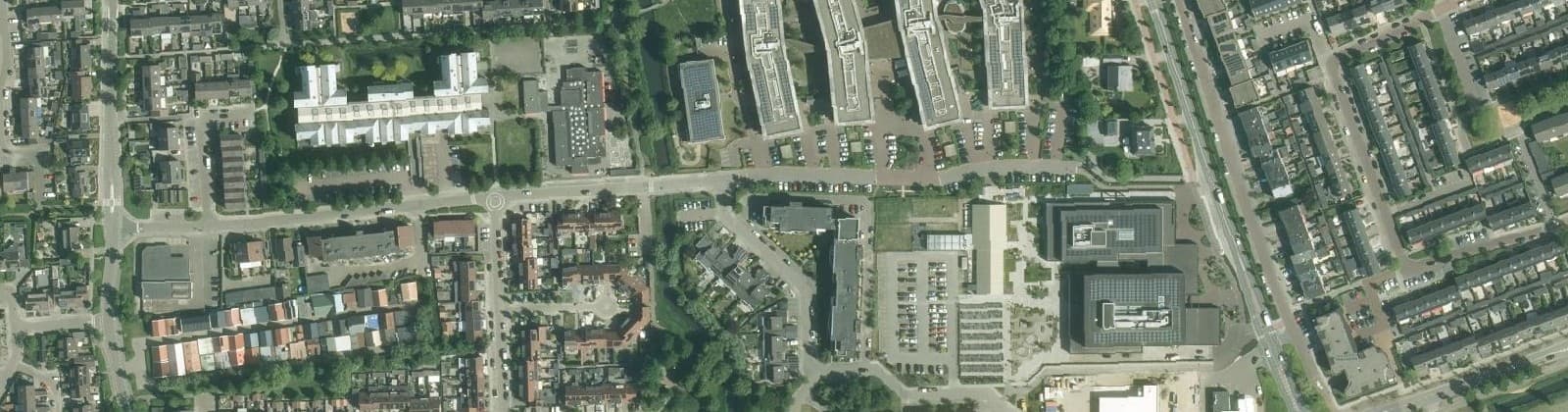 Luchtfoto van Sommelsdijk vogelbuurt oost