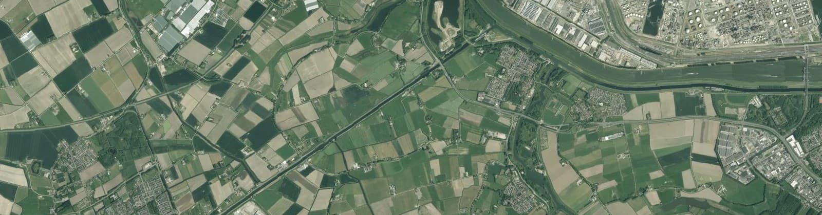 Luchtfoto van Poldergebied Heenvliet
