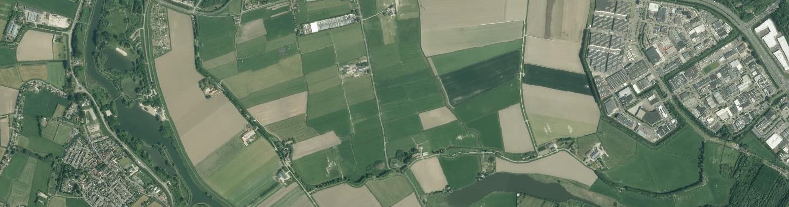 Luchtfoto van Poldergebied Geervliet