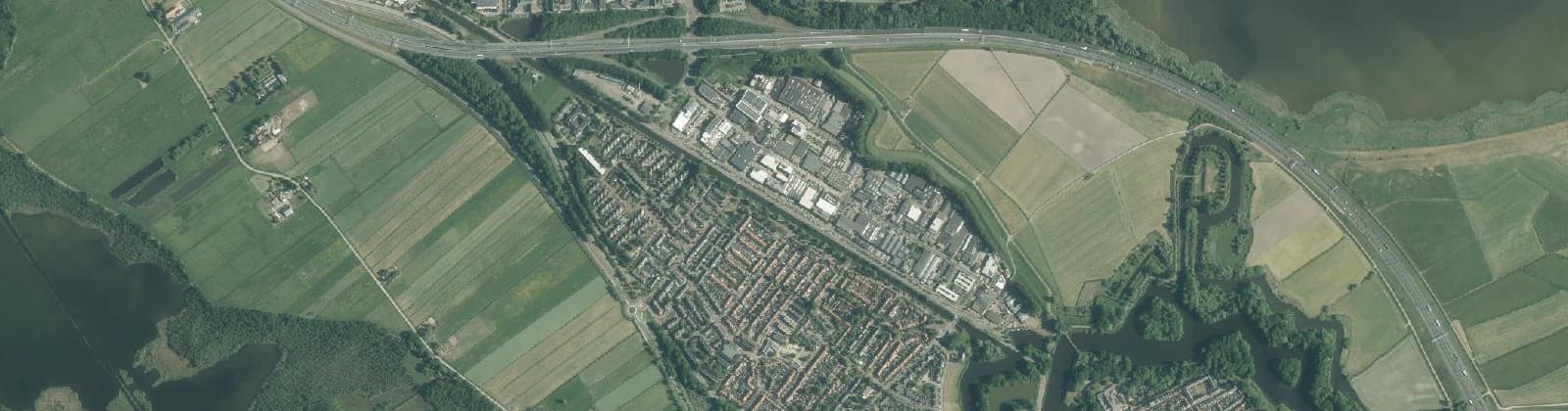 Luchtfoto van Bedrijvenpark Gooimeer-Zuid
