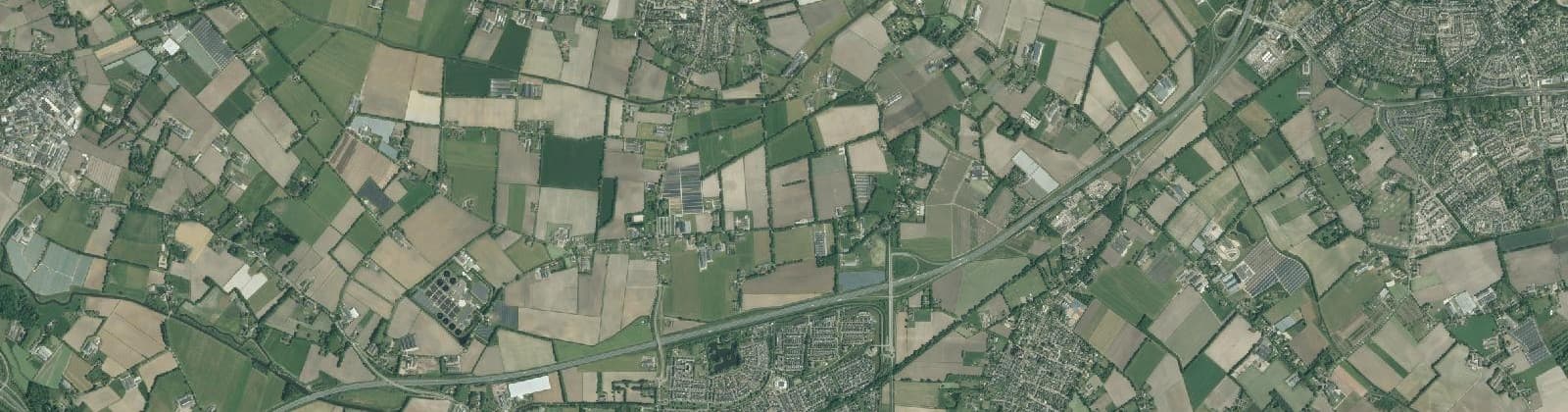 Luchtfoto van Buitengebied Driehuizen en Hazelberg