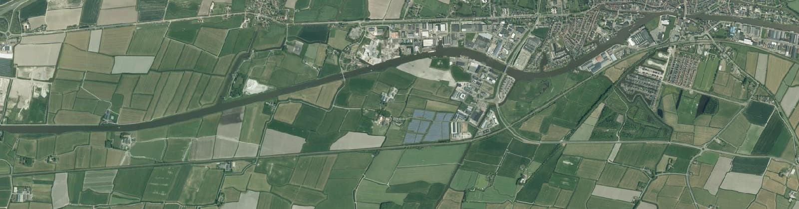 Luchtfoto van Franeker Industrieter. West en Kie