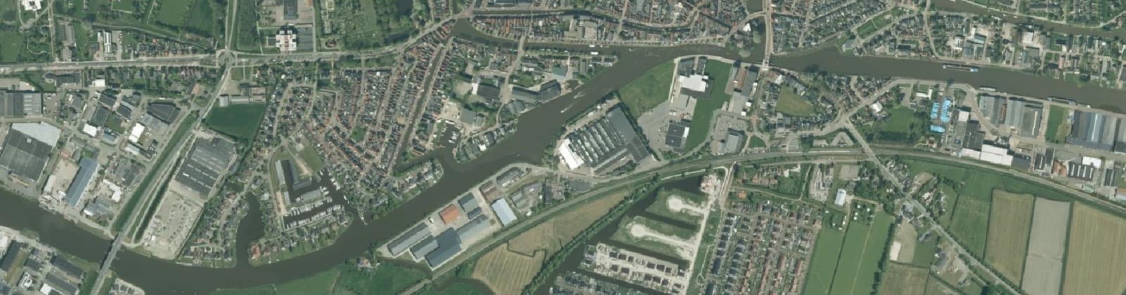 Luchtfoto van Franeker Industrieterrein Zuid