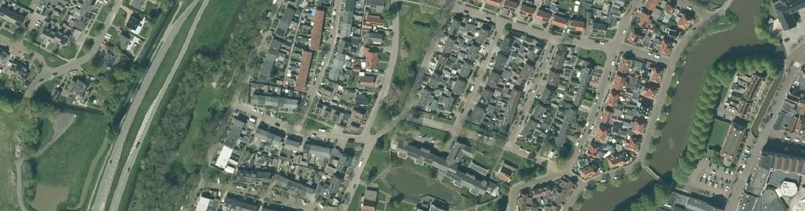 Luchtfoto van Franeker It Stiselplak