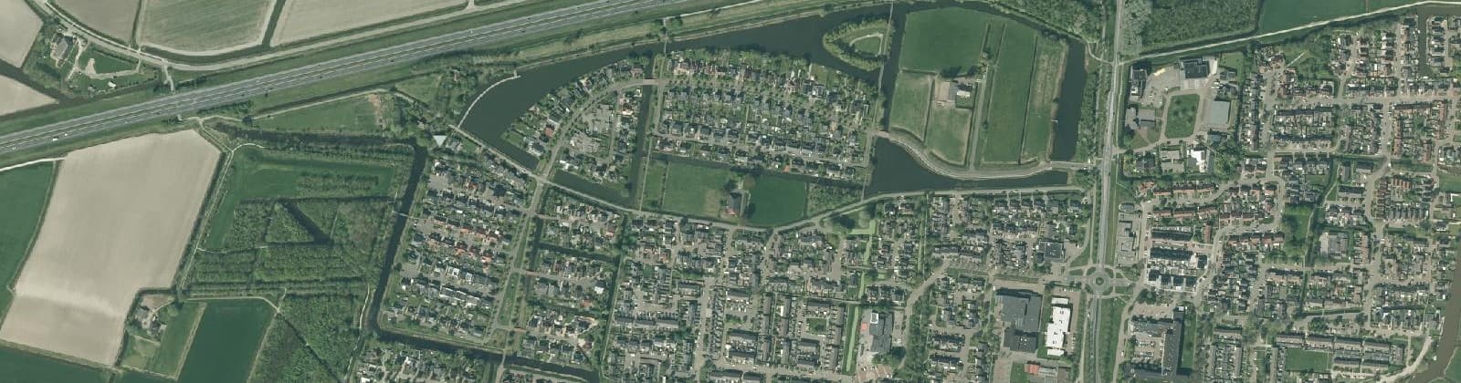 Luchtfoto van Franeker Witzens