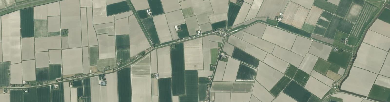 Luchtfoto van Buitengebied Oudebildtzijl