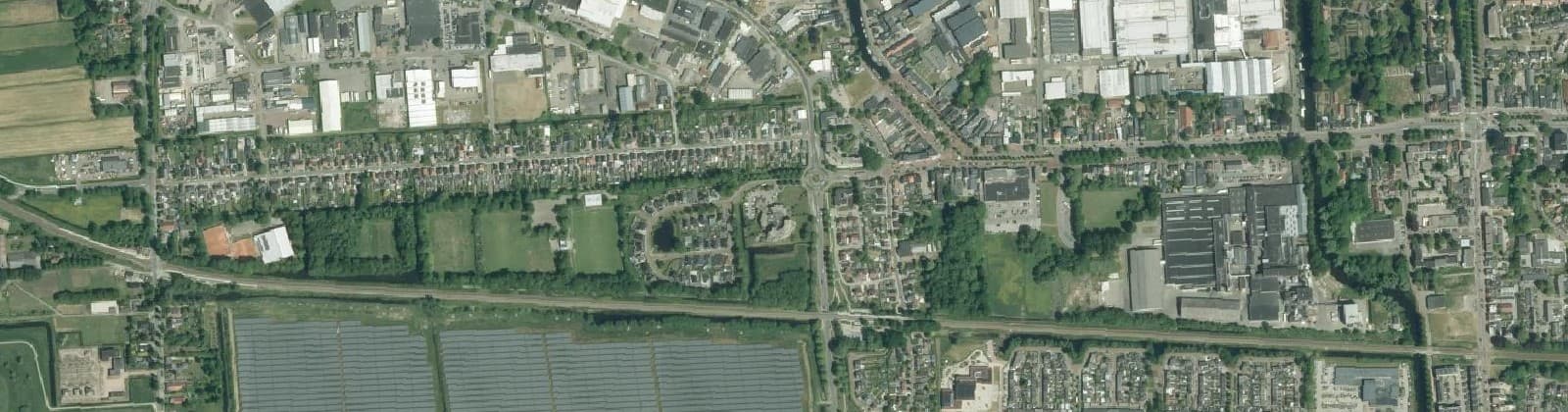Luchtfoto van Martenshoek en Industriegeb. Martenshoek