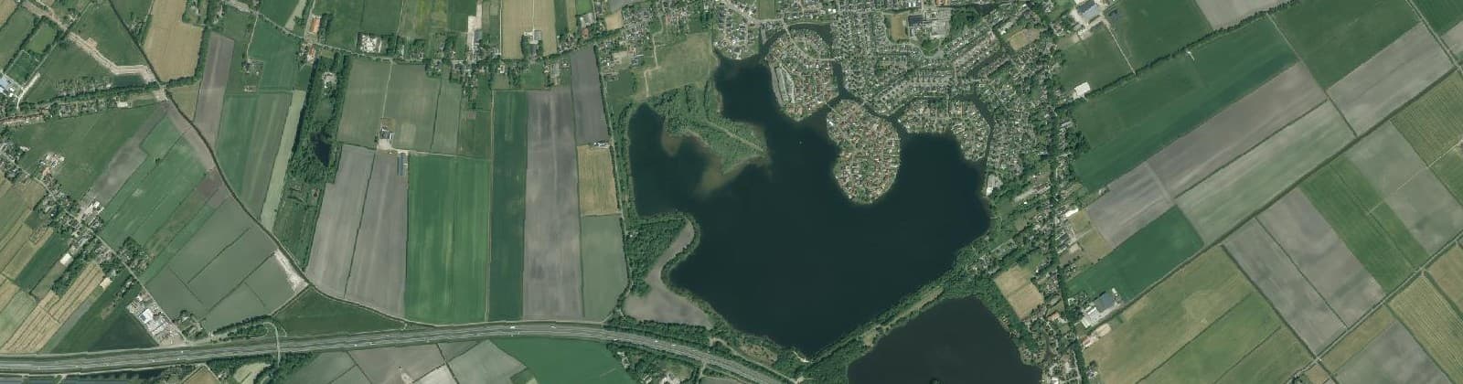 Luchtfoto van Harkstede Recreatiegebied