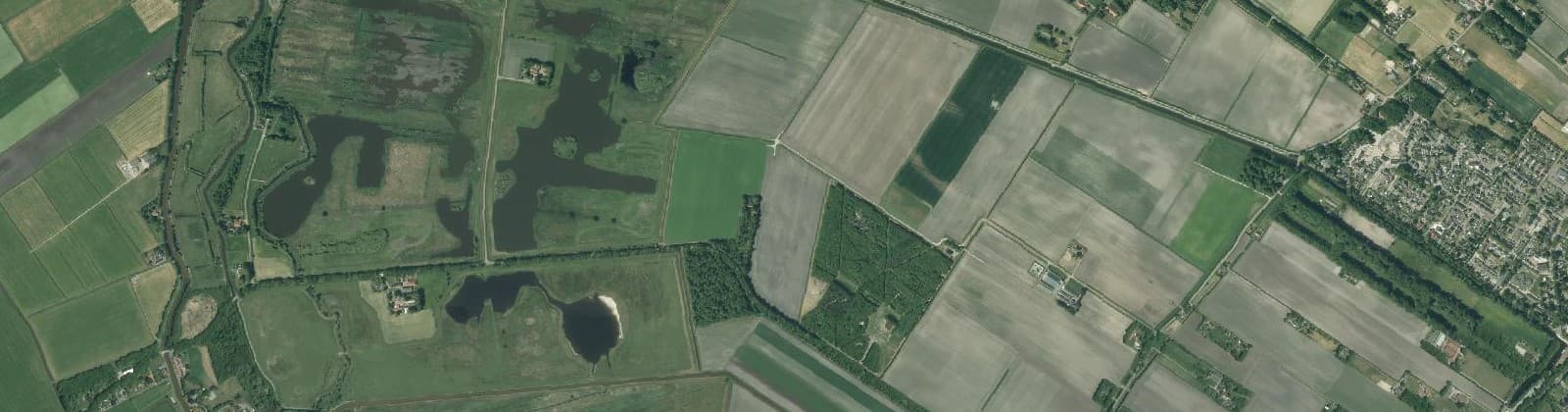 Luchtfoto van Slochteren Natuurgebied