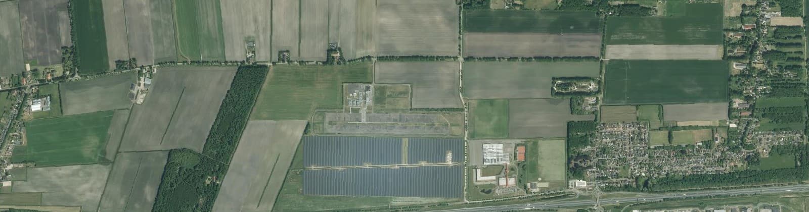 Luchtfoto van Zuidbroek Buitengebied west