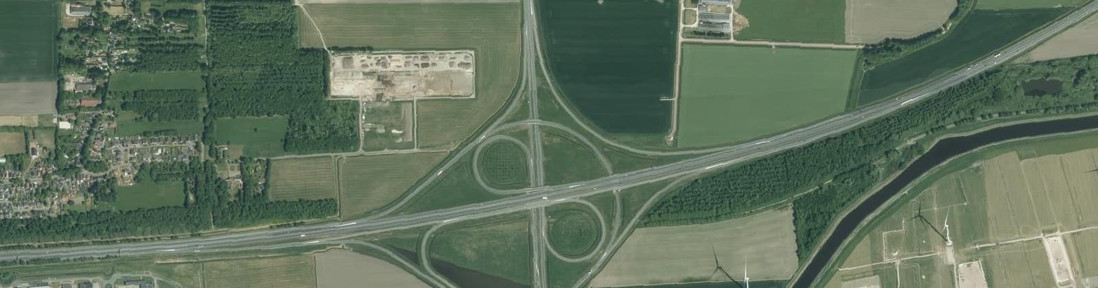 Luchtfoto van Zuidbroek Buitengebied oost