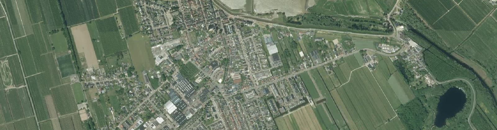 Luchtfoto van Ameide kern