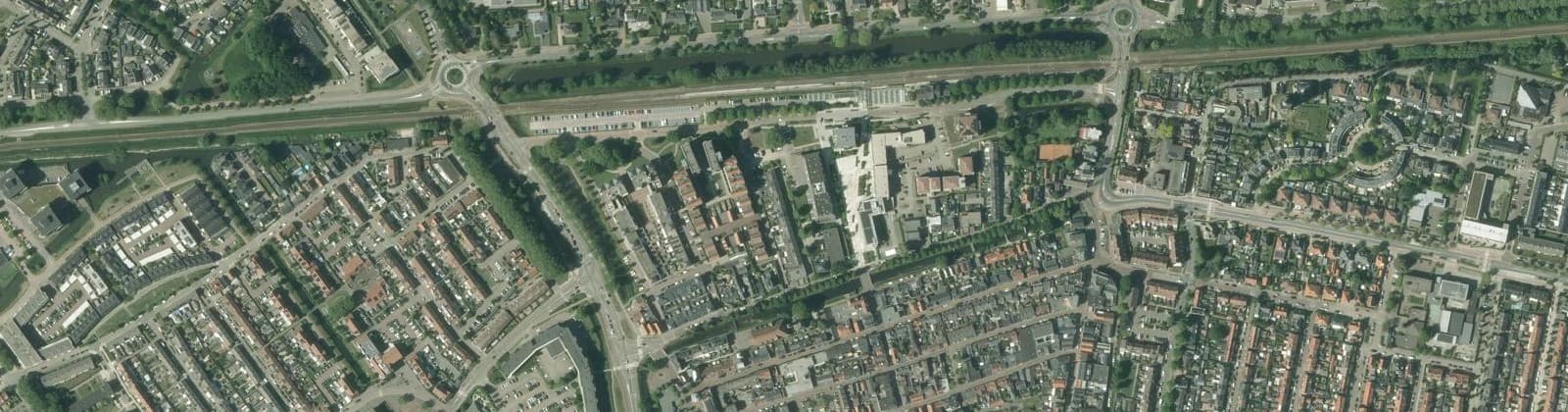 Luchtfoto van Leerdam centrum noord