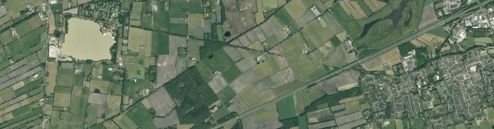 Luchtfoto van Verspreide huizen in het noordwesten